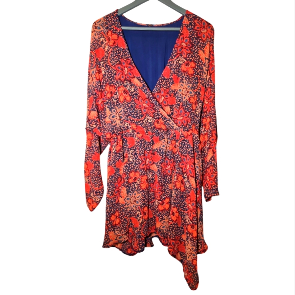 Free People Teegan Floral‎ LS Mini Dress